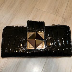 Black Multi-Use Wallet, Hand, or Shoulder Bag